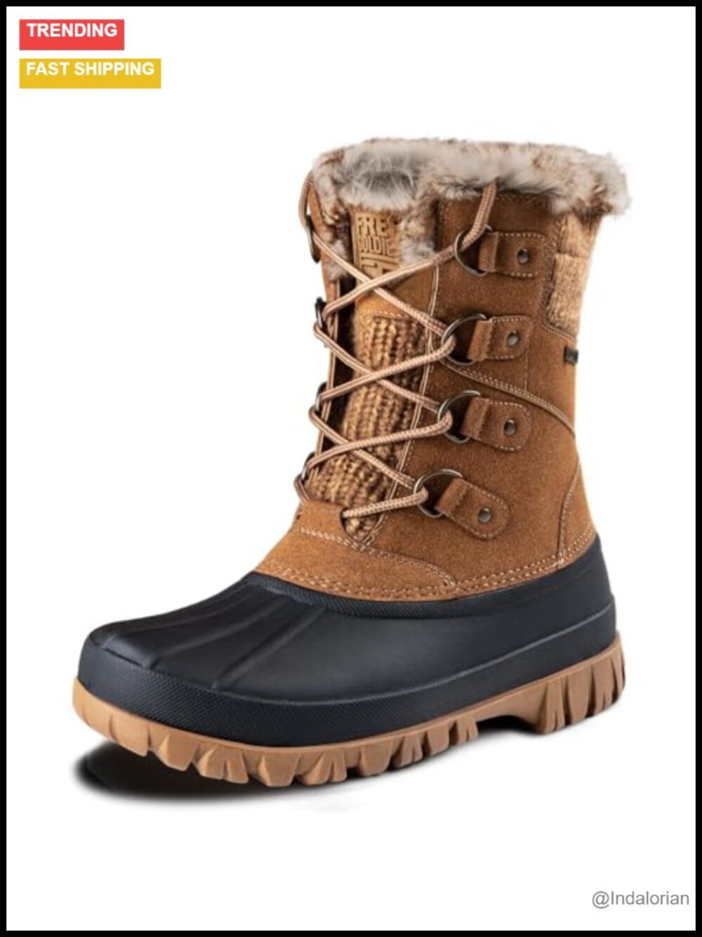Women's Waterproof Insulated Snow Boots Faux Fur Mid-Calf Winter Boots